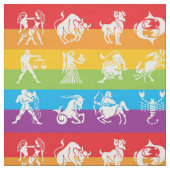 Astrology Zodiac Rainbow Print Pattern Fabric Stoff (Muster)