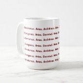 AstroloME Aries Kaffeetasse (Vorderseite Links)