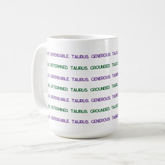 AstroloME Taurus Kaffeetasse (Vorderseite Links)