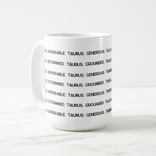AstroloME Taurus Kaffeetasse (Vorderseite Links)