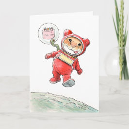 AstroMouse Geburtstagskarte Karte