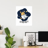 Astromutt Funny Dog Astronaut Puff Poster (Heimbüro)