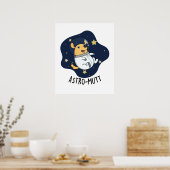Astromutt Funny Dog Astronaut Puff Poster (Küche)