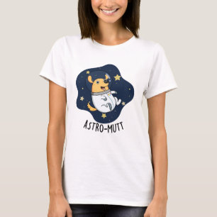 Astromutt Funny Dog Astronaut Puff T-Shirt