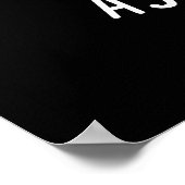 Astromutt Funny Dog Astronaut Pun Dark BG Poster (Ecke)