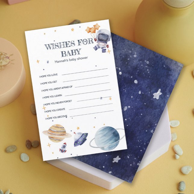 Astronatin Rocketship Baby Shower Baby Bingo Game (Astronaunt Rocketship Baby Shower Baby Bingo Game)