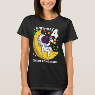 Astronaut 4. Geburtstag Weltraum Liebend T-Shirt