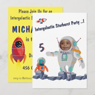 Astronaut 5. Geburtstag Einladung