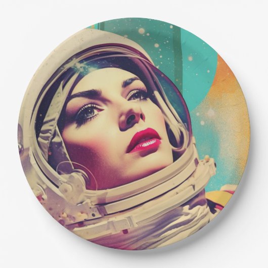 Astronaut Abstrakt Space Paper Teller (Vorderseite)