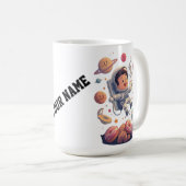 Astronaut Adventure Mug – Exploring the Galaxy Kaffeetasse (VorderseiteRechts)