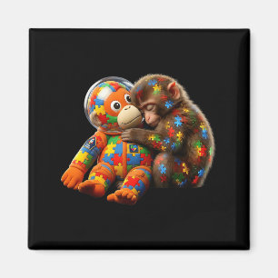 Astronaut Affe Autismus-Bewusstsein Weltraum autis Magnet