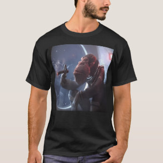 Astronaut-Affe raucht im Weltraum ein Auto T-Shirt