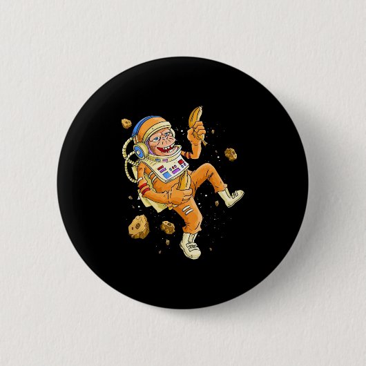 Astronaut-Affenraum Button (Vorderseite)