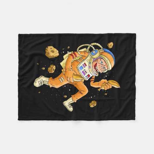 Astronaut-Affenraum Fleecedecke (Vorderseite (Horizontal))