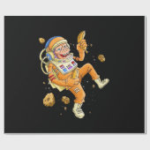 Astronaut-Affenraum Geschenkpapier (Flach)