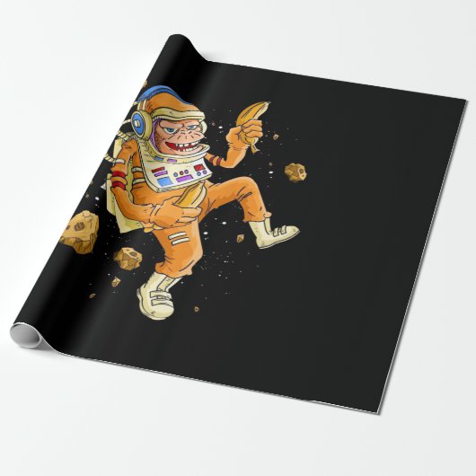 Astronaut-Affenraum Geschenkpapier (Ungerollt)