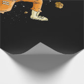 Astronaut-Affenraum Geschenkpapier (Ecke)