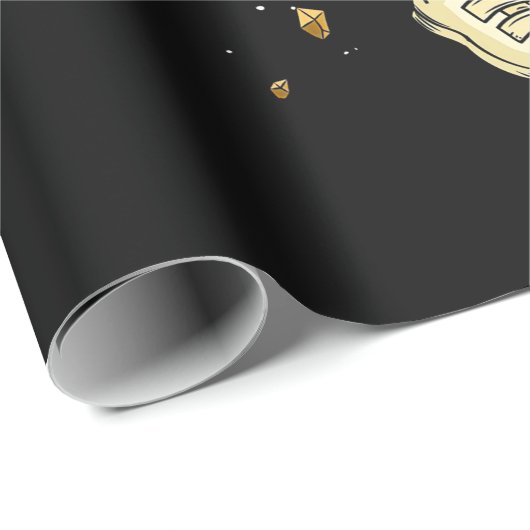 Astronaut-Affenraum Geschenkpapier (Rolleneckpunkt)