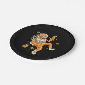 Astronaut-Affenraum Pappteller (Schrägansicht)