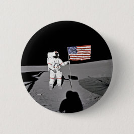 Astronaut Alan Shepard, amerikanische Flagge auf Button