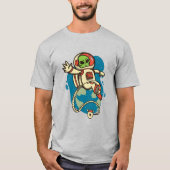 Astronaut Alien Cartoons Space T-Shirt (Vorderseite)