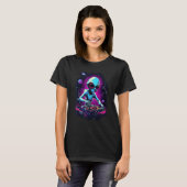 Astronaut Alien DJ Alien DJing in Space EDM Alien T-Shirt (Vorne ganz)