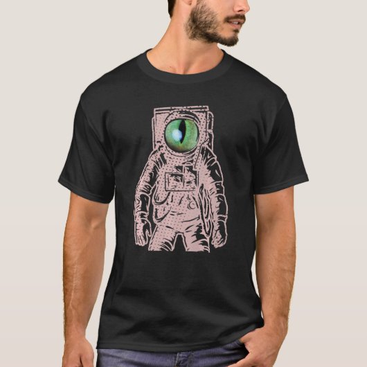 Astronaut Alien Eyes T-Shirt (Vorderseite)