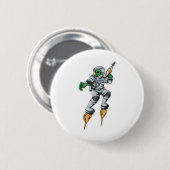 Astronaut Alien SciFi Space Ufo Button (Vorne & Hinten)