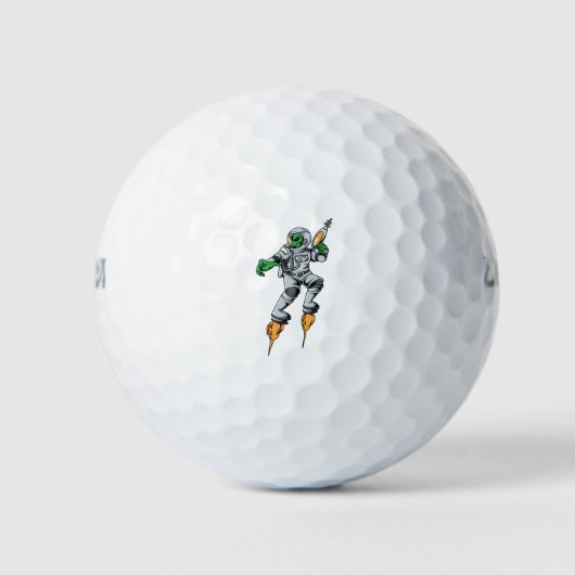 Astronaut Alien SciFi Space Ufo Golfball (Vorderseite)