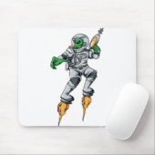 Astronaut Alien SciFi Space Ufo Mousepad (Mit Mouse)