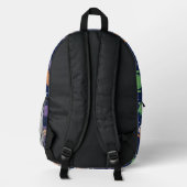 Astronaut Alien Space Rucksack – Raketenmuster (Rückseite)