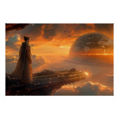 Astronaut am Aussichtspunkt Poster (Vorderseite)