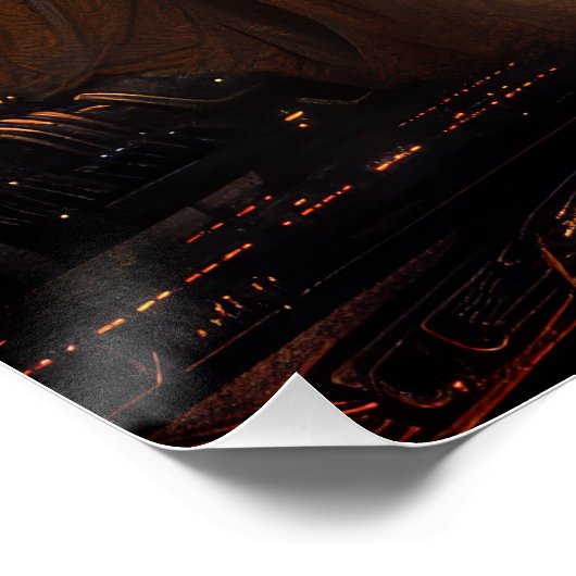 Astronaut am Aussichtspunkt Poster (Ecke)