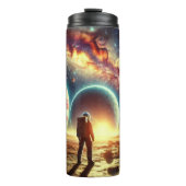 Astronaut am Rand des Kosmos Thermosbecher (Vorderseite)