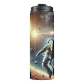 Astronaut am Rand des Kosmos Thermosbecher (Vorderseite)