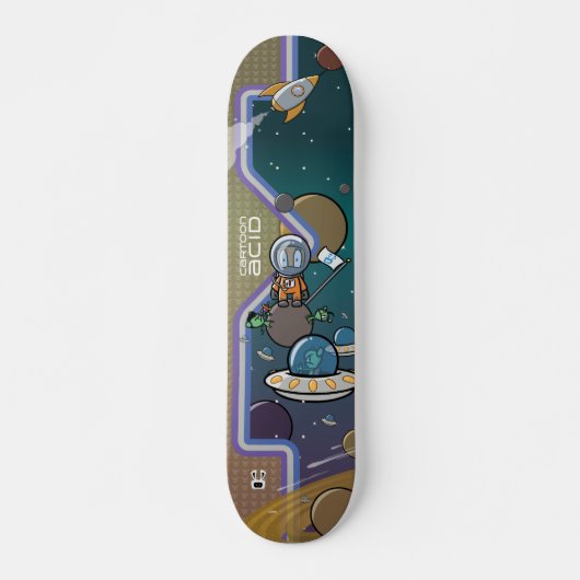 Astronaut Ambushed im Raum durch Skateboard (Vorne)
