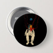 Astronaut and Earth Space Button (Vorne & Hinten)
