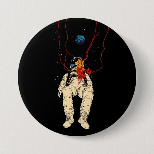Astronaut and Earth Space Button (Vorderseite)