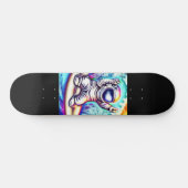 ASTRONAUT AND HIS COSMIC SURFING ADVENTURE SKATEBOARD (Horizontal)