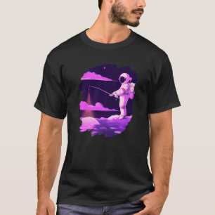 Astronaut Angelboot Weltraum Ozean See Cool Fisch  T-Shirt