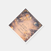 Astronaut Animals Space Baby Shower Serviette (Ecke)