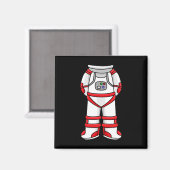 Astronaut Anzug Head Cool Space Rocketman Hallowee Magnet (Vorderseite/Rückseite)