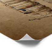 Astronaut Anzug, Sketche Leonardo da Vinci Stil Poster (Ecke)