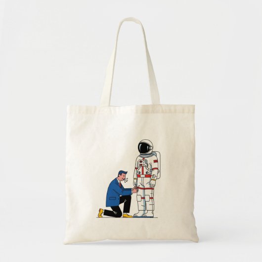 Astronaut Anzug Tailor Minimalistisch Unisex T - S Tragetasche (Vorne)