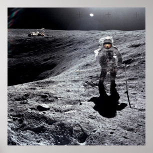 Astronaut Apollo 16 auf dem Mond Poster