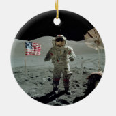 Astronaut Apollo 17 im Stier Littrow Tal Keramik Ornament (Hinten)