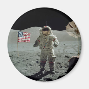 Astronaut Apollo 17 im Stier Littrow Tal Magnet