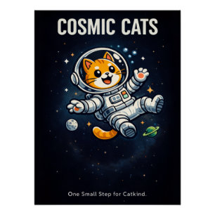 Astronaut Archie - Kosmische Katzen Poster