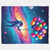 Astronaut Art Fleecedecke (Vorderseite (Horizontal))