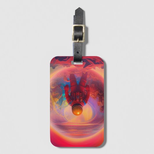 Astronaut Art Gepäckanhänger (Vorderseite Vertikal)